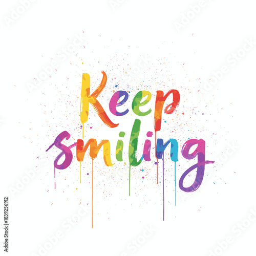 Rainbow watercolor inspirational quote