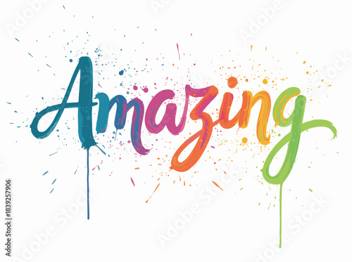 Colorful gradient "Amazing" word art