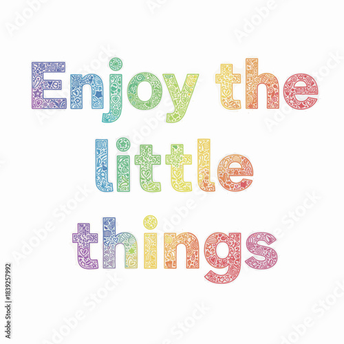 Inspirational quote decorative typography