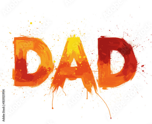 Dad word artistic textured design