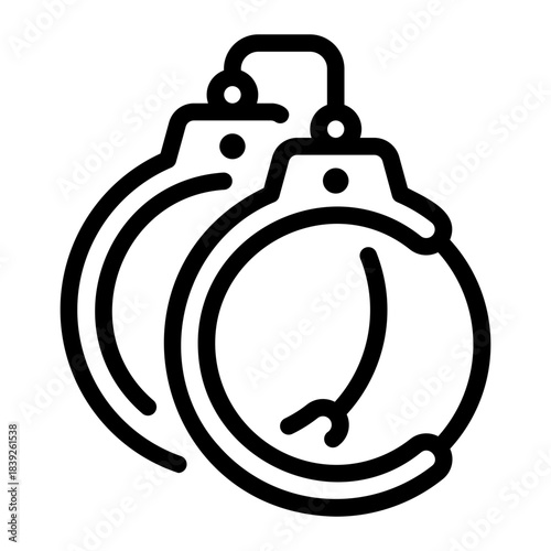 handcuffs line icon