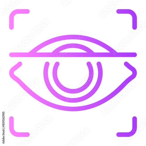 eye scan gradient icon