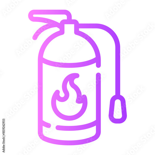 fire extinguisher gradient icon