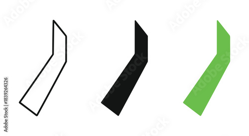 Three neckties with different colors and designs