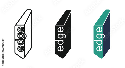 Edge logo design variations on white background