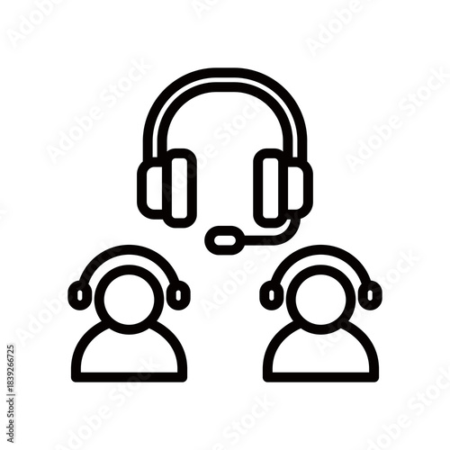 Call Handling line icon