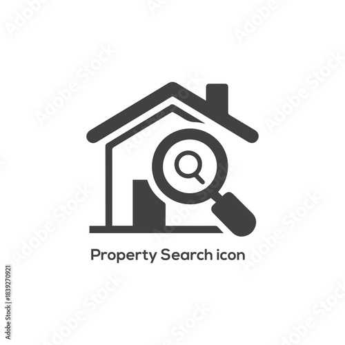 Mortgage Calculator and House Icon: Simple Silhouette Vector for Property Finance, Home Loan, and Real Estate Investment