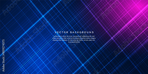 Digital technology metaverse neon blue pink background, cyber information, abstract speed connect communication, innovation future meta tech, internet network connection, Ai big data, illustration 3d