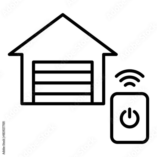 Garage Door Opener Icon. Vector Line Icon