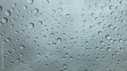 Wallpaper Mural Rain Droplets on a Window: A Gloomy Atmosphers Torontodigital.ca