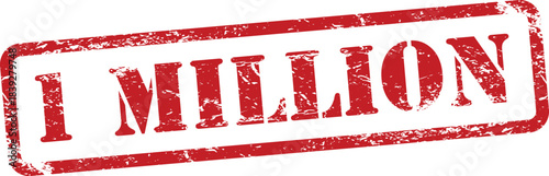 Red grunge one million stamp