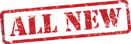 Red all new text stamp