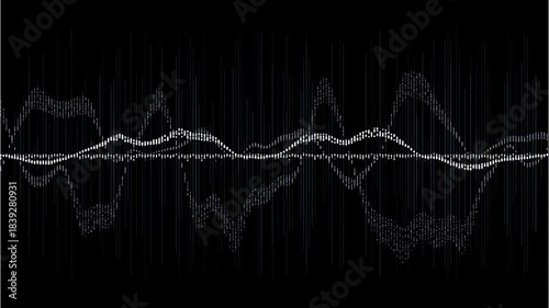 Audio Spectrum Analyzer Animation on Black Background