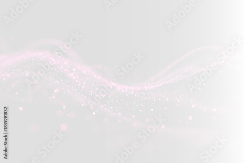 Pink sparkling wave overlay, isolated glitter effect PNG, glowing particles on transparent background