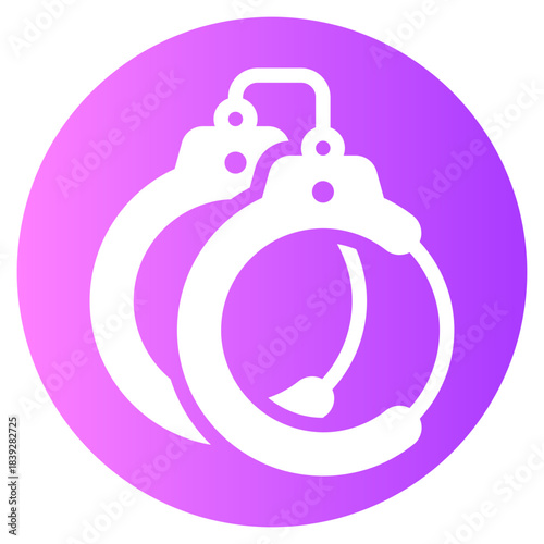 handcuffs gradient icon