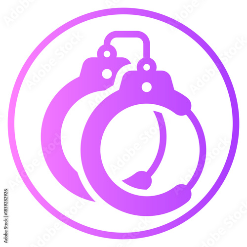 handcuffs gradient icon