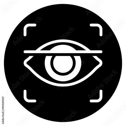 eye scan glyph icon
