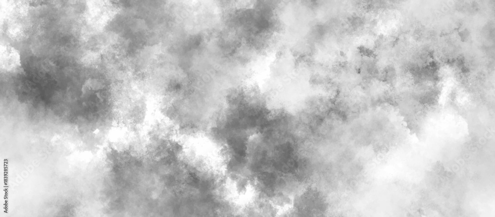 Fototapeta premium Dark clouds background. gray watercolor painting background. smoky clouds texture. black and white mist background.