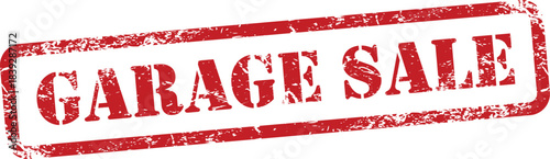 Red grunge garage sale stamp
