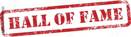 Red hall of fame stamp