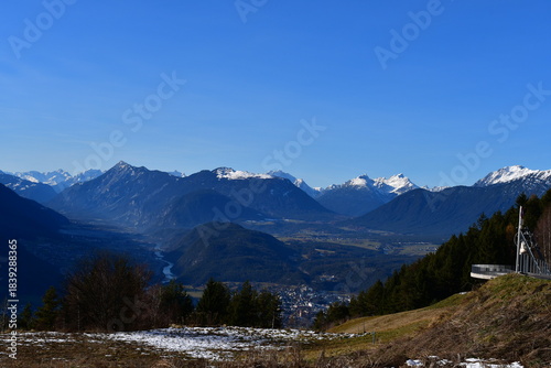 Schöne Landschaft bei Mösern in Tiro.
