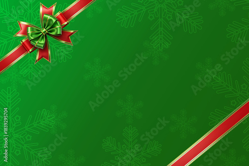 green and red Ribbon luxury red box