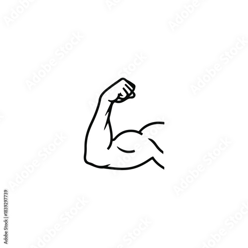 Showcasing the Power of a Flexed Human Bicep Muscle