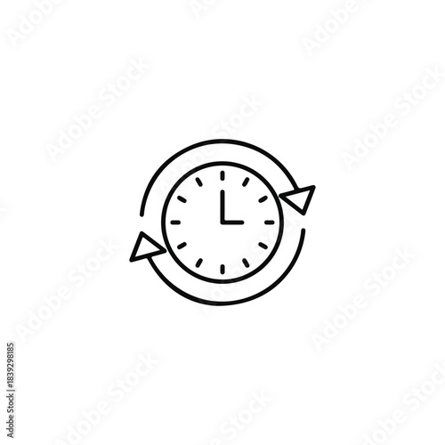 Continuous Time Flow Loop Refresh Update Cycle Icon