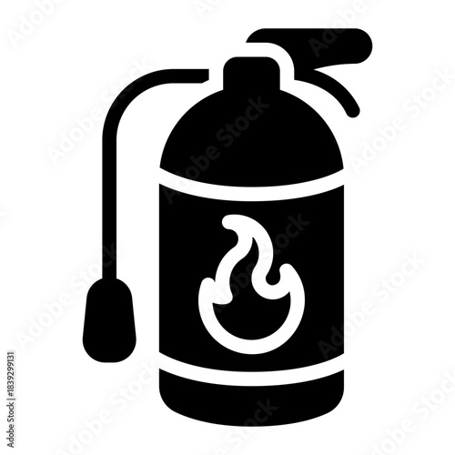 fire extinguisher glyph icon