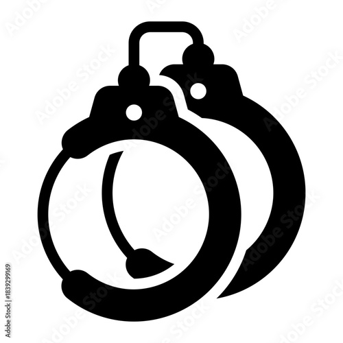 handcuffs glyph icon