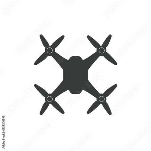 silhouettes of a drone camera