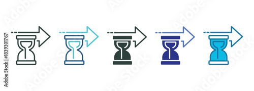 Time Saver Icon Set Multiple Style Of