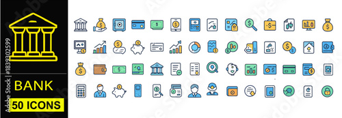 Bank icon vector illustration. Bank sign and symbol, museum, university
