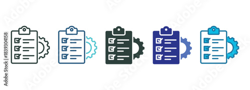 Task Manager Icon Set Multiple Style Of