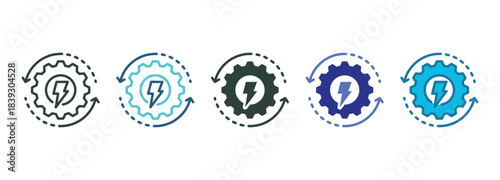 Optimization Icon Set Multiple Style Of