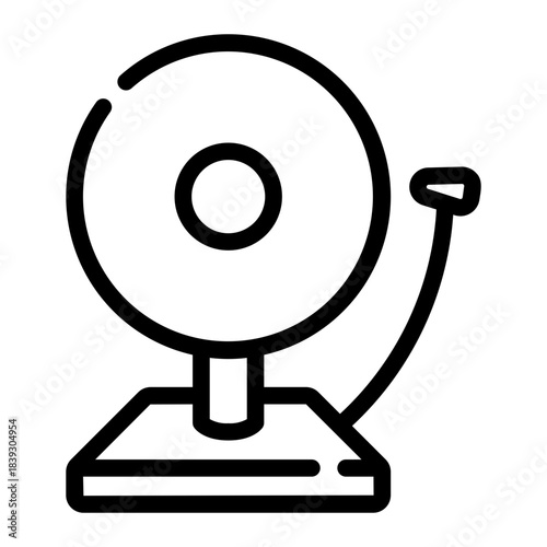 fire alarm line icon