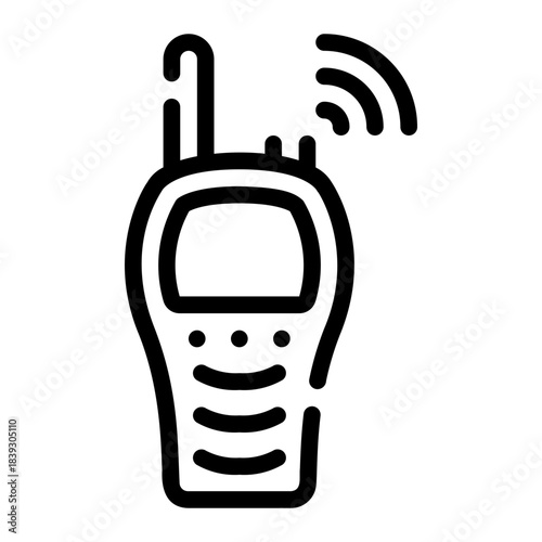 walkie talkie line icon
