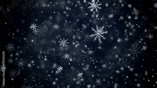 Falling snowflakes winter background
