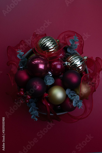 Crimson Christmas Bowl