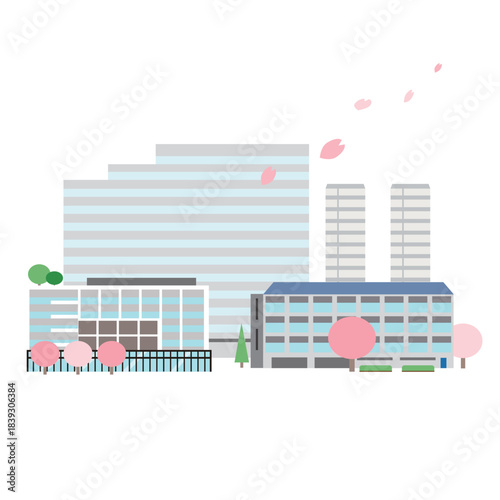 春の役所の風景