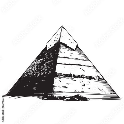 black and white pyramid