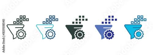 Smart Filter Icon Set Multiple Style Of