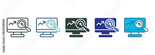 Performance Monitor Icon Set Multiple Style Of