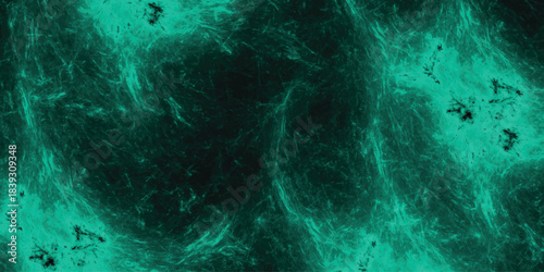 Abstract Teal Green Textured Background with Dark Swirling Patterns and Organic Shapes for Digital Art and Design