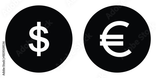 Flat vector set of international currency coins in gold, forex money symbols collection