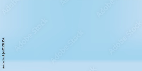 Aesthetic clear blue sky. Summer season blue pastel colored vertical vector banner. Blurred sky gradient background. Simple soft light backdrop.