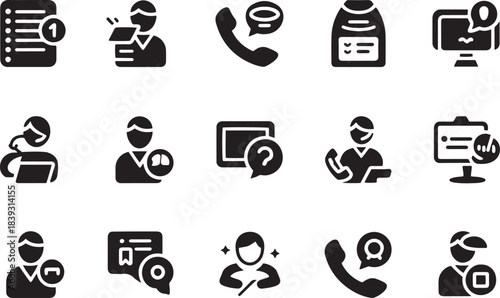 Business icons set with finance symbols vector illustration design