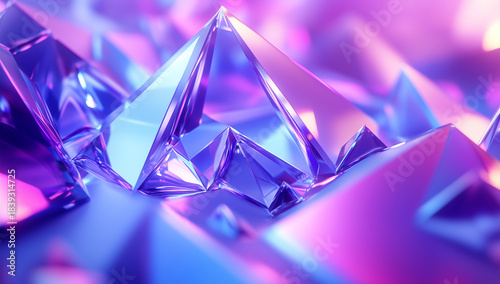 Chaotic Glass Shapes Background