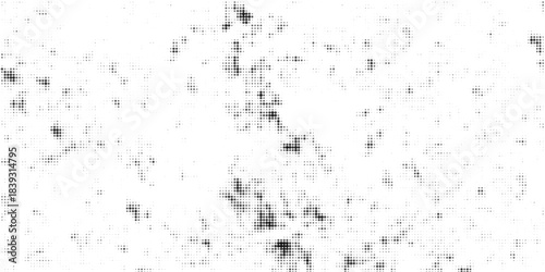 Texture of black dots on white background. Monochrome halftone comic