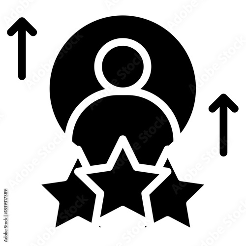 Talent  outline glyph icon vector design illustrator